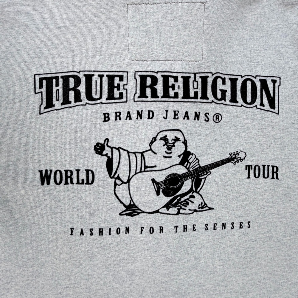 True Religion Classic Logo Front Zip Hoodie Size 2XL Men's - Picture 11 of 16